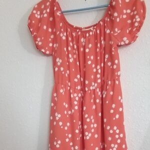 Charming Coral Girls Dress